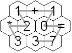 hex tile pattern with equation